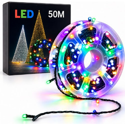 ΛΑΜΠΑΚΙΑ LED ΣΕΙΡΑ ΕΞΩΤΕΡΙΚΟΥ ΧΩΡΟΥ 50 ΜΕΤΡΩΝ ΜΕ ΠΡΟΓΡΑΜΜΑ ΠΟΛΥΧΡΩΜΑ