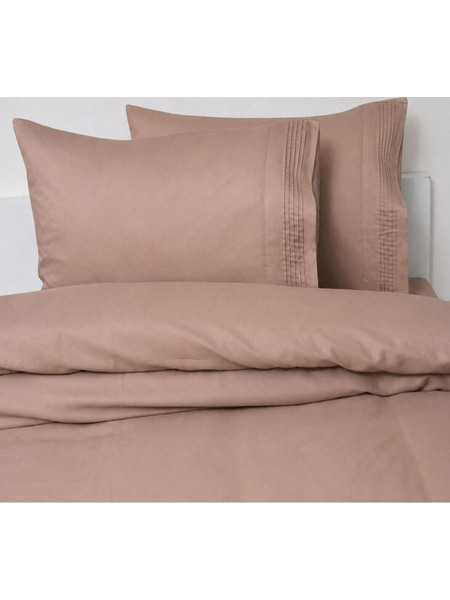 Κουβερλί Timeless 4 (Σετ 3τμχ) Mocca Anna Riska Υπέρδιπλo 220x240cm 100% Βαμβακοσατέν
