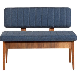 Bank Vina Bank Dark Blue, Walnut Walnut, Dark Blue Melamine Coated Particle Board