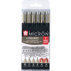 ΜΑΡΚΑΔΟΡΑΚΙΑ PIGMA MICRON SET 6 BLACK 4 2