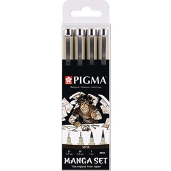 ΜΑΡΚΑΔΟΡΟΙ MANGA PIGMA MICRON SEPIA PIGMA ΣΕΤ 4ΤΕΜ