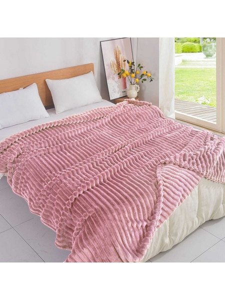 Κουβέρτα Fleece Μονή ΚΒ133 Pink White Egg 160x220 cm