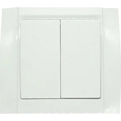 Διακόπτης διπλός λευκός Songrui - Wall switch-61099-5696