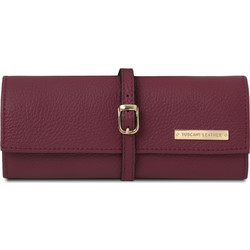 Soft leather jewellery case - Μπορντώ