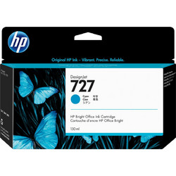 HP 727 Cyan Μελάνι Εκτυπωτή Inkjet 130ml B3P19A