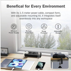 Digitus Πολύπριζο 3 Θέσεων με 2 USB-A, 1 USB-C και Καλώδιο 1.5m DA-70625