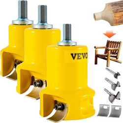 VEVOR Κόπτης Μόρσων, 1"/25,4mm & 1,5"/38mm & 2"/50,8mm, Premium Κόπτης για Έπιπλα από Κορμούς από Αλουμίνιο & Χάλυβα, με Διπλές Κυρτές Λεπίδες & Βίδες Κουμπιών Home Master Kit, Εμπορικό Εργαλείο για Α