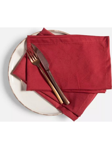 Σετ 2 Πετσέτες Φαγητού Blizzard (50Χ50) Nef-Nef Homeware - 1218 -Bordo