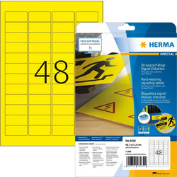 HERMA Signal Labels A4 45.7 x 21.2 mm Yellow Film, 1200 pcs