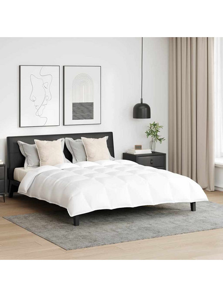 vidaXL Σετ Παπλωμάτων 240 x 220 cm 380 GSM Φτέρος Λευκό