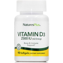 Nature's Plus D3 2500iu 90 Μαλακές Κάψουλες