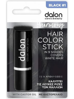 Dalon Color Hair Stick 1 Μαύρο Κραγιόν Μαλλιών 4.5gr