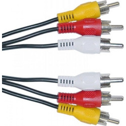 RCA CABLE 3 X MALE TO 3 X RCA MALE 3m AUDIO/VIDEO/AV CABLE CAB-R005 18119