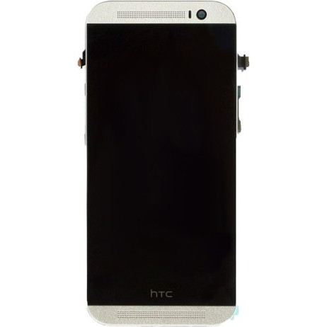 HTC One M8 Complete LCD And Touchpad With Frame in Silver
