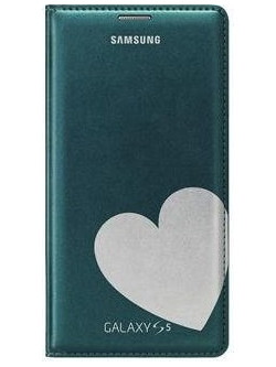 Samsung Flip Wallet Cover Moschino Green/Silver (Galaxy S5)