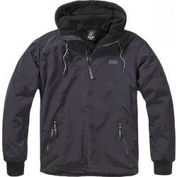 Brandit Ανδρικό Μπουφάν Χειμωνιάτικο Pullover Αντιανεμικό Μαύρο 393