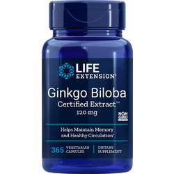 Life Extension Ginkgo Biloba 120mg 365 Κάψουλες
