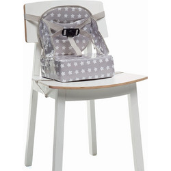Baby To Love Easy Up Booster Αναδιπλούμενο Καρεκλάκι Φαγητού Grey Stars