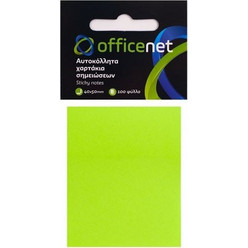 OFFICENET ΑΥΤΟΚΟΛΛΗΤΑ ΧΑΡΤΑΚΙΑ ΣΗΜΕΙΩΣΕΩΝ ΠΡΑΣΙΝΑ 40Χ50mm 100Φ