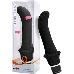 Seven Creations Silicone Classic Curved Ρεαλιστικός Δονητής 23cm Μαύρος