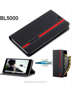Δερματίνη Θήκη Πορτοφόλι για DOOGEE BL5000 - Μαύρο (OEM)