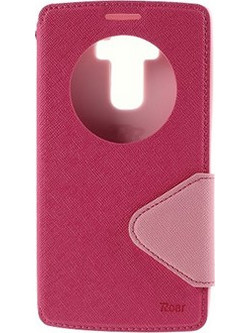 Θήκη Roar Fancy Diary για LG K120 K4 Flip Cover S-View Pink
