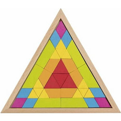 Ξύλινο Παζλ Μωσαϊκό 37τμχ Τρίγωνο Goki 58590