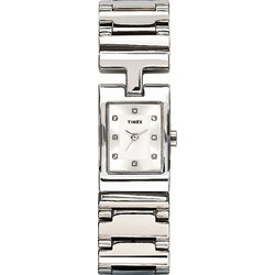 Timex Γυναικείο Ρολόι με Ασημί Μεταλλικό Μπρασελέ T20862