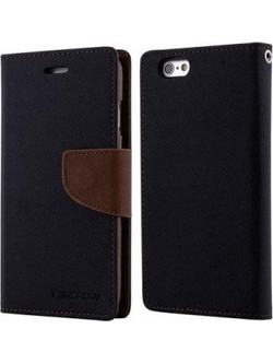 Θήκη Flip Fancy Diary Goospery Apple iPhone 6 Plus Μαύρο-Καφέ