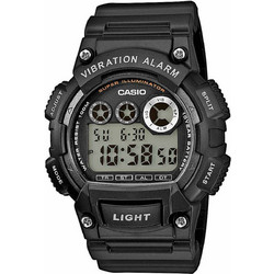 Casio Ψηφιακό Ανδρικό Ρολόι Χρονογράφος με Μαύρο Καουτσούκ Λουράκι W-735H-1AVEF