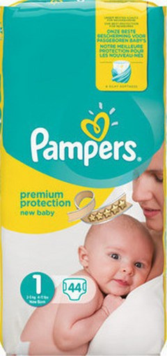 Pampers New Baby Newborn No1 2-5Kg 44τμχ