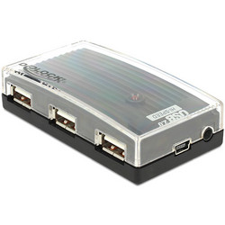 DeLOCK 61393 USB Hub 2.0 USB-A με 4 Θύρες USB-A & Εξωτερική Παροχή Ρεύματος
