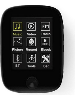 Osio SRM-8680 MP4 Player 8GB με Οθόνη 1.8" με Bluetooth & Ραδιόφωνο Μαύρο