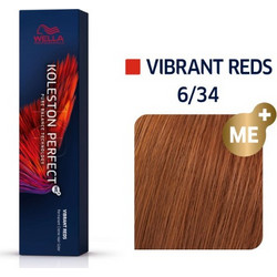 Wella Koleston Perfect Me+ Vibrant Reds 6/34 Ξανθό Σκούρο Χρυσό Κόκκινο Μόνιμη Βαφή Μαλλιών 60ml