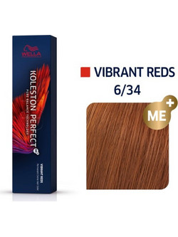 Wella Koleston Perfect Me+ Vibrant Reds 6/34 Ξανθό Σκούρο Χρυσό Κόκκινο Μόνιμη Βαφή Μαλλιών 60ml