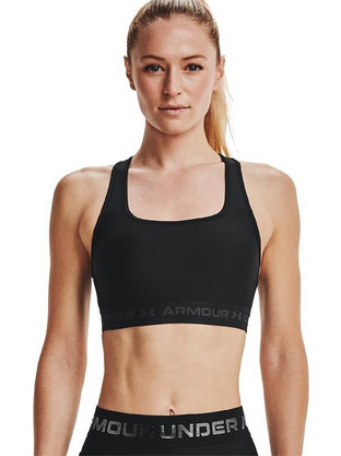 Under Armour Mid Crossback Αθλητικό Μπουστάκι με Μέτρια Στήριξη & Αφαιρούμενη Ενίσχυση Μαύρο 1361034-001