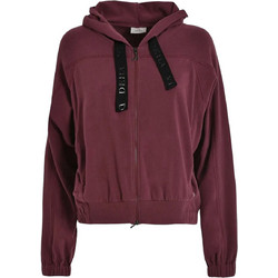 Deha Γυναικεία Ζακέτα Fleece Κοντή με Κουκούλα και Φερμουάρ Μπορντό B74572-65228