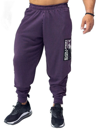Evolution Body Ανδρικό Παντελόνι Φόρμας Fleece με Λάστιχο Μωβ BODY2600