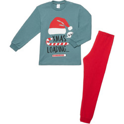 Pretty Baby Xmas Παιδική Πιτζάμα Βαμβακερή Χειμωνιάτικη Κόκκινη Βεραμάν 63877