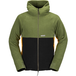 Volcom Polar Ανδρική Ζακέτα Fleece με Κουκούλα και Φερμουάρ Πράσινη G4852400-MIL