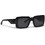 Longchamp LO743S-001 Γυναικεία Γυαλιά Ηλίου Τετράγωνα Κοκάλινα Μαύρα με Μαύρο Polarized Φακό