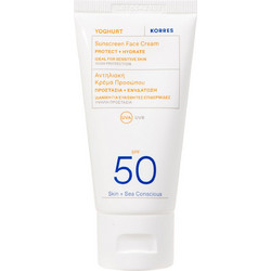 Korres Yoghurt Αντηλιακή Κρέμα Προσώπου SPF50+ 50ml