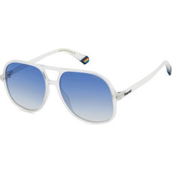 Polaroid Eyewear PLD6217S 2M4Z7 Ανδρικά Γυαλιά Ηλίου Aviator Κοκάλινα Λευκά με Μπλε Degradee Φακό