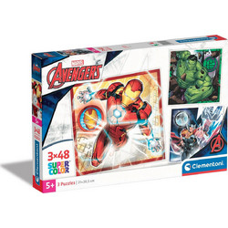 Clementoni Super Color Marvel Avengers 3x48pcs