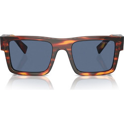 Prada PR19WS 17R06A Ανδρικά Γυαλιά Ηλίου Τετράγωνα Κοκάλινα Ταρταρούγα με Μπλε Polarized Φακό