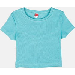 Joyce Παιδικό Crop Top Κοντομάνικο Γαλάζιο 2413516