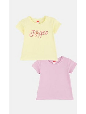 Joyce Σετ Παιδικά T-Shirt Κοντομάνικα Κίτρινα Λιλά 2411501