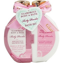 Glamorous Body Powder Shower Gel 160ml + Body Milk 160ml