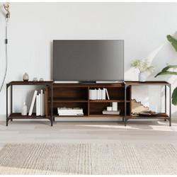 vidaXL Έπιπλο Τηλεόρασης Ξύλινο Καφέ Μ203xΠ37xΥ50cm 837611