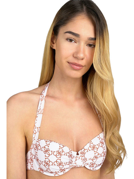 Guess Bikini Top με Ενίσχυση Λευκό Ταμπά E2GJ29MC04R-P02V